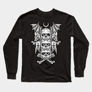 Vampire Skull Long Sleeve T-Shirt